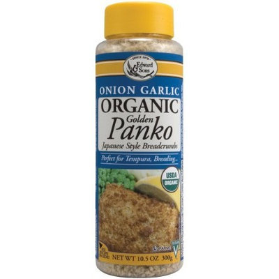 Edward & Sons Panko, Golden Onion Garlic, 10.5-Ounce Cans (Pack of 6)