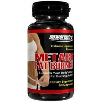 Powernutra Metabo Fat Burner - 60 Capsules Extreme Fat Burner Formula Lipotropics L-Carnitine Weight Loss Diet Pills