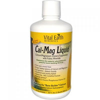 Vital Earth Minerals Calcium Magnesium Liquid Natural Wild Berry Flavor 32 oz