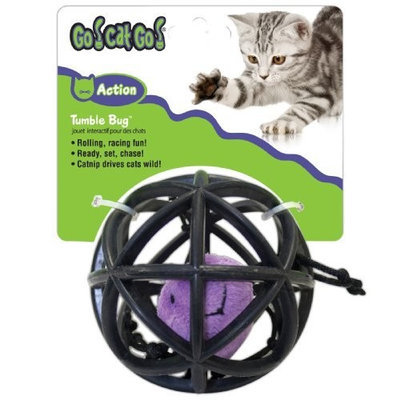 Go! Cat Go OurPets Spider in Cage Tumble Bug Interactive Cat Toy