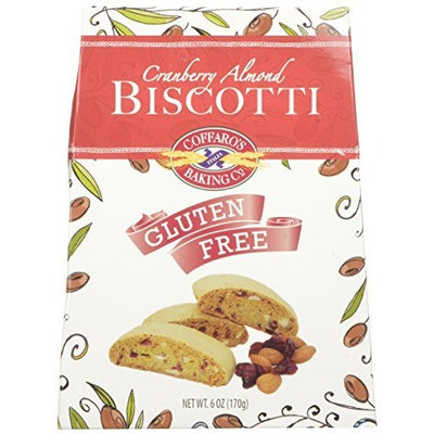 Coffaro's Baking Company Biscotti, Cranberry Almond, 6-Ounce (Pack of 3)