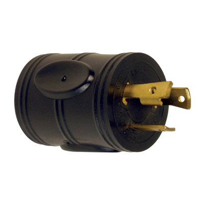 Prime Wire RVADT30 RV Adapter, 30 Amp Twist-to-Lock Plug and 30 Amp Connector, Black
