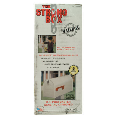 The Solar Group The Strong Box Standard Mailbox White