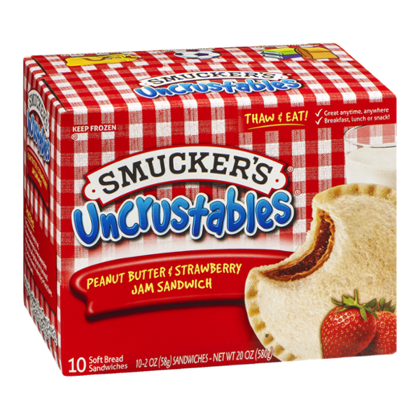 Smucker's Uncrustables Peanut Butter & Strawberry Jam Sandwich