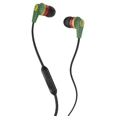 Skullcandy Ink'd 2.0 Mic'd Headphones with Mic - Rasta (S2IKDY-102)