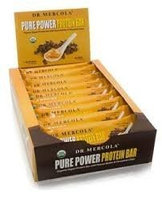 Dr. Mercola Pure Power Organic Protein Bar Vegan Peanut Butter & Chocolate Chips 12 Bars