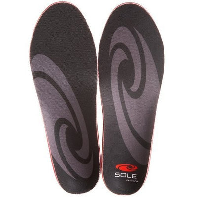 Sole Unisex Softec Ultra Insole,Black/Grey,Men's 9.5-10 M/Women's 11.5-12 M