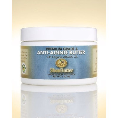 Natural Anti-Aging Butter Unrefined Certified Grade A Shea Butter and Organic Unrefined Argan Oil Blend 1 oz. By AAA Shea Butter