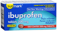 Sunmark Ibuprofen, 200 mg, 100 tabs by Sunmark