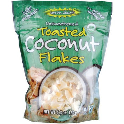Let's Do Organic Unsweetened Toasted Coconut Flakes, 5.3 oz
