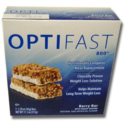 OPTIFAST 800 Berry with Yogurt Coating Meal Replacement Bars 6 Carton (42 Bars)