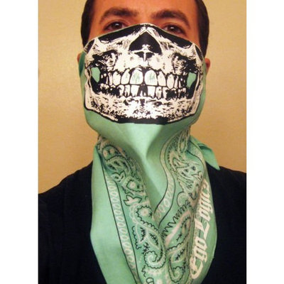 Eco LA LAKERS YELLOW SKULL PURPLE PAISLEY BANDANA HALF FACE MASK BEL AIR BASKETBALL