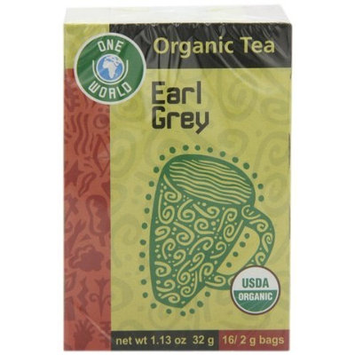 One World Earl Grey Tea, 100% Organic, 16-Count Tea Bags (Pack of 6)