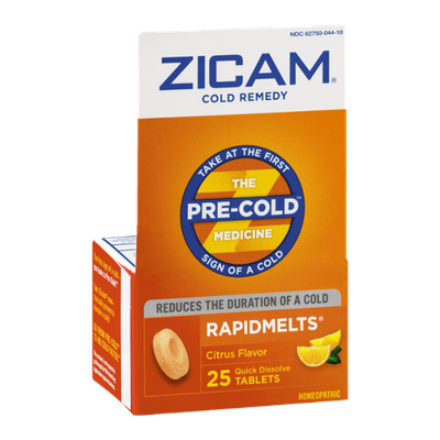 Zicam Cold Remedy Rapidmelts Quick Dissolve Tablets Citrus Flavor - 25 CT