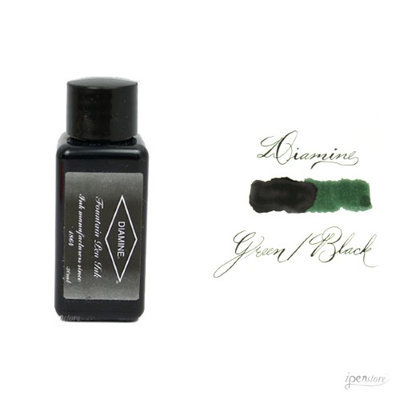 Diamine 30 ml Bottle Fountain Pen Ink, Green/Black