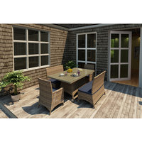Granny's Antique Crafts Cypress 5pc Patio Dining Set featuring Sunbrella® Fabric in Spectrum Indigo