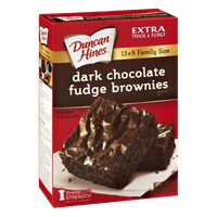 Duncan Hines Extra Thick & Fudgy Brownie Mix Dark Chocolate Family Size