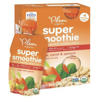 Plum Organics Super Smoothie - Apple, Carrot, & Spinach 16oz (4 Pack)