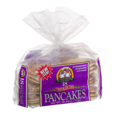 De Wafelbakkers Chocolate Chip Pancakes - 18 CT