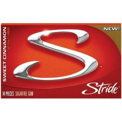 Stride gum sweet cinnamon flavor by Cadbury Adams - 14 ea / pack, 12 pack