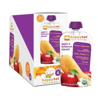 Happybaby Happy Tot Organic Toddler Food, Butternut Squash & Apple, 4.22 Ounce (Pack of 16)