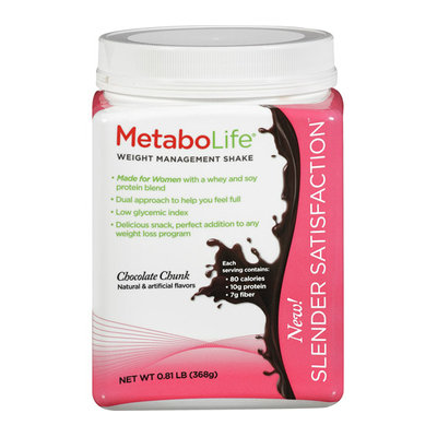 Metabolife Slender Satisfaction Chocolate Chunk Weight Management Shake Mix
