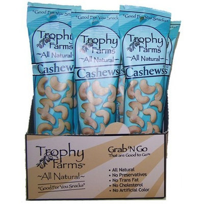 Trophy Nut All Natural Cashews, 2.0-Ounce Tubes (Pack of 12)