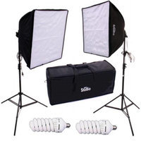 RPS Studio Dual Square Softbox Light Kit with 2 Softboxes, 2 Light Stands & 2 70Watt Lamps Also Includes Carry Case
