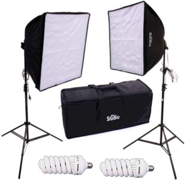 RPS Studio Dual Square Softbox Light Kit with 2 Softboxes, 2 Light