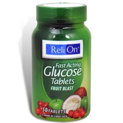 ReliOn - Glucose Fruit Blast Flavor, Fast Acting, 50 Tablets