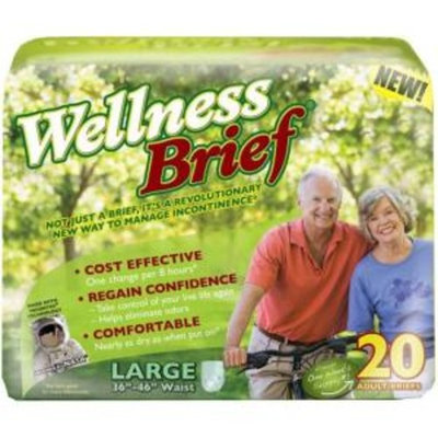 12 Hours Adult Incontinence Wellness Briefs- XLarge