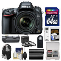 Nikon D610 Digital SLR Camera & 24-85mm VR AF-S Zoom Lens with 64GB Card + Sling Case + Grip + Battery + 3 Filters + Remote + Accessory Kit