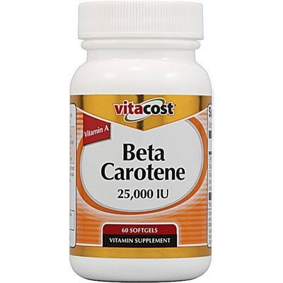 Vitacost Brand Vitacost Beta Carotene -- 25000 IU - 60 Softgels