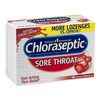 Chloraseptic Sore Throat Oral Anesthetic Lozenges Cherry - 18 CT