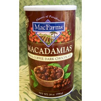 Kona Coffee & Dark Chocolate Macadamia, MacFarms Brand (EXTRA LARGE Container -ALMOST 2LBS TOTAL WEIGHT --28 oz)