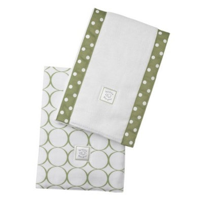 SwaddleDesigns Baby Burpies 2-pc. Set - Sage Mod Circles
