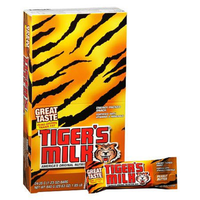 Tiger's Milk Nutrition Bars Peanut Butter,24 Pack