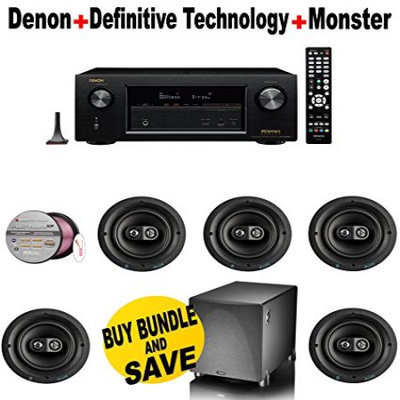 Electronics Expo Denon AVRX3200W 7.2 Channel Full 4K Ultra HD A V Receiver with Bluetooth and Wi Fi 5 Definitive Te