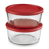 Anchor Hocking Inc 2-Pack 7-Cup Glass Storage Container & Lid