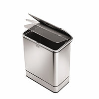 simplehuman Rectangular Sensor Can Fingerprint-Proof Stainless Steel, Brushed, 14.5 gallons, 1 ea
