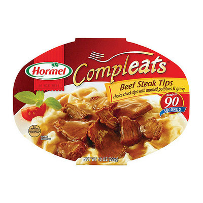 Hormel : Beef Steak Tips W/Mashed Potatoes & Gravy Compleats Microwave Bowls