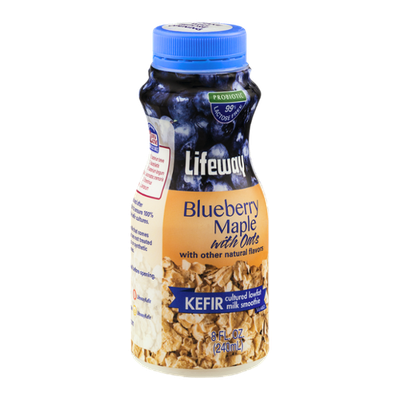 Lifeway Kefir Cultured Lowfat Milk Smoothie Blueberry Maple With Oats