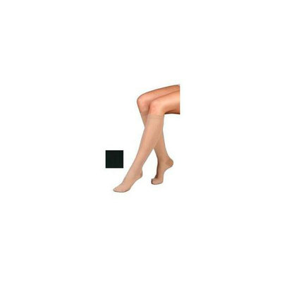 Juzo 4411AGFFSB10 II II Basic Thigh High Closed Toe Regular 20-30mmHg with Silicone Border - Black