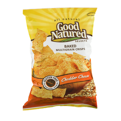 Good Natured Selects All Natural Baked Multigrain Crisps Cheddar Cheese