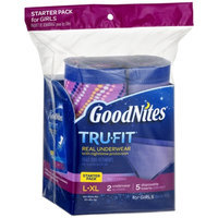 Goodnites Tru-Fit Real Underwear Starter Pack, L/XL, Girls, 7 ea