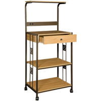 Home Source Industries Microwave Cart: Microwave Oven Kitchen Cart - Beech