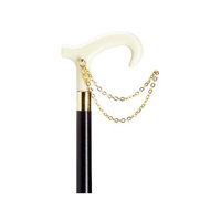 Harvy Ladies Derby Cane Black Maple Shaft, Ivory Handle -Affordable Gift! Item #HAR-9131238