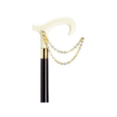 Harvy Ladies Derby Cane Black Maple Shaft, Ivory Handle -Affordable Gift! Item #HAR-9131238