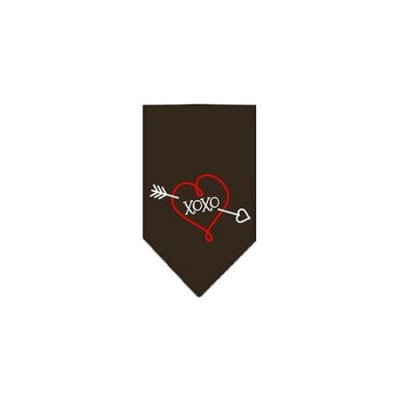 Ahi XOXO Screen Print Bandana Cocoa Large