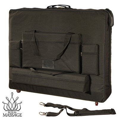 Royal Massage 28 Width Deluxe Black Universal Massage Table Carry Case w/Wheels